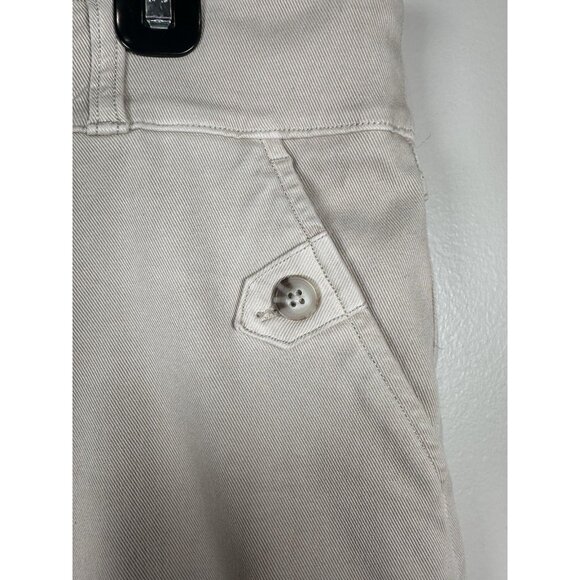 SPANX Stretch Twill Cropped Wide Leg size 2XL in Bone Beige Khaki Pants 20312R - Picture 2 of 9